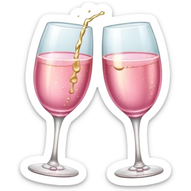 pink champagne rococo glasses cheers sticker