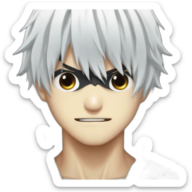Angry Ken kaneki with eye patch sticker