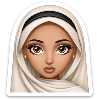 arabian, pretty eyes, black eyeliner, pretty bratz baddie sticker
