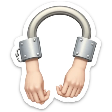 cuffed hand sticker