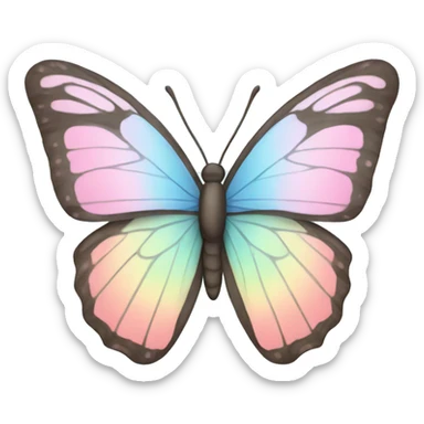 Pastel butterfly sticker