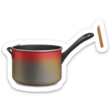 pan heating a lgbtq flag sticker