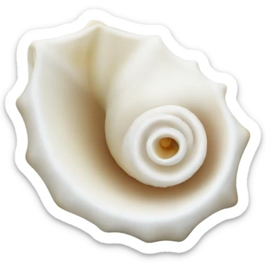 white conch shell sticker