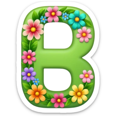 line of number 7s with floral decorations around the edges sticker