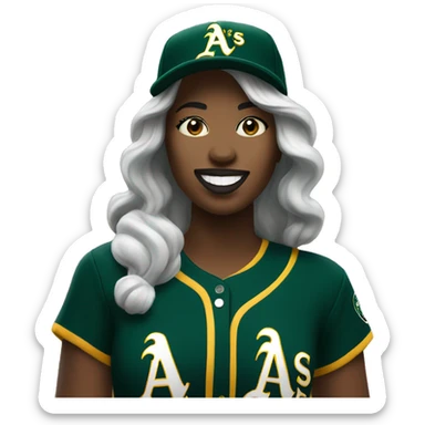 Oakland Athletics woman  sticker
