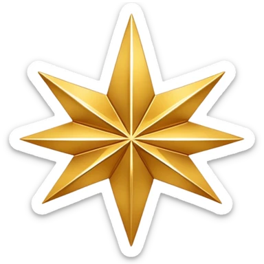 eight-pointed star sticker