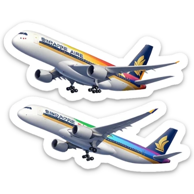 Singapore Airlines Rainbow sticker