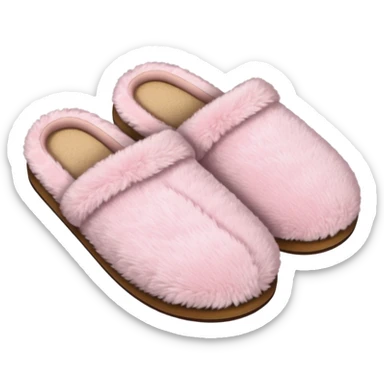 cozy slippers light pink sticker