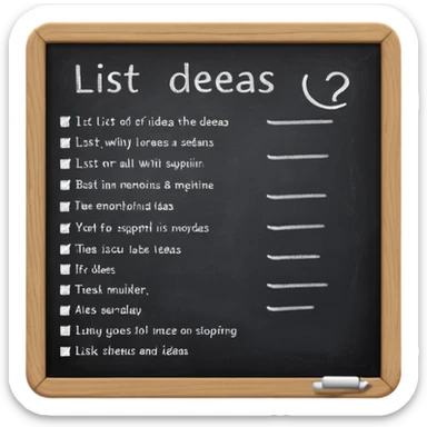 brain dump list in a chalk board sticker