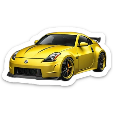 350z rallye tuning yellow sticker