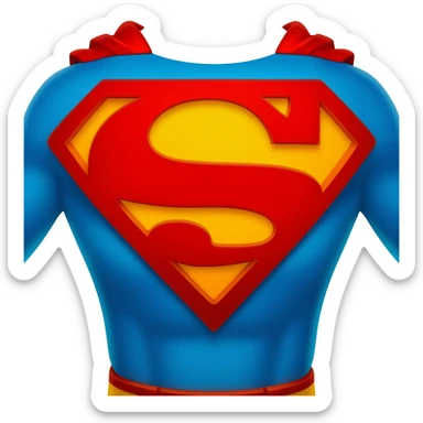 Superman suit  logo sticker