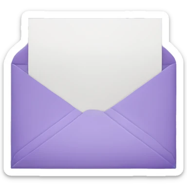 Letter with pale purple envelope sticker