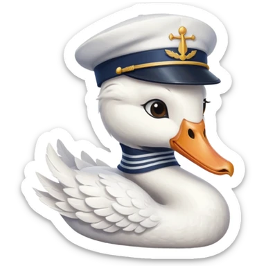 The white swan and the sailor sticker