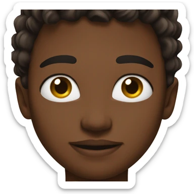 Make the 😭 emoji except it's black skin sticker