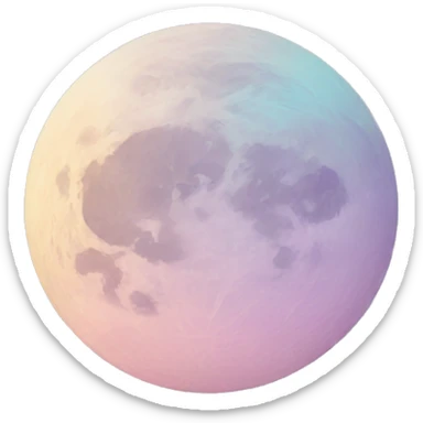 Pastel moon  sticker