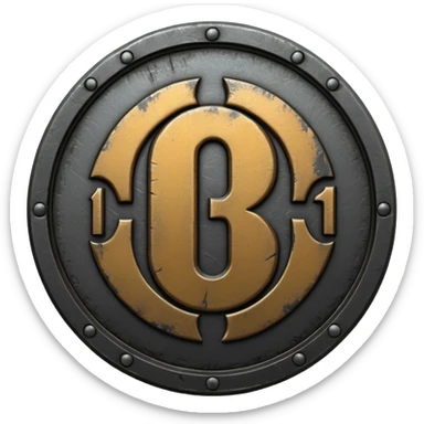 Minimal emoji, gothic metal coin made of black steel, engraved number 1 at the center, ancient industrial aesthetic, worn metal texture, no glow, no neon, flat emoji design, centered, transparent background sticker