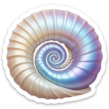 white seashell spiral sticker