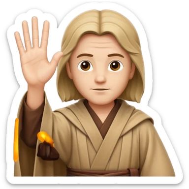Jedi mind trick where a jedi is waving his hand sticker