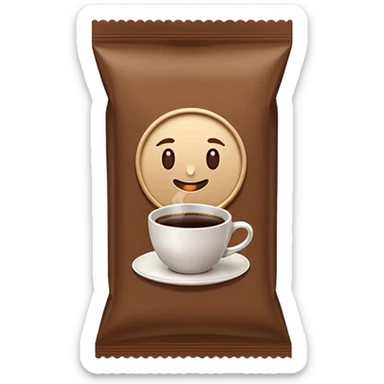 rectangular coffee sachet sticker