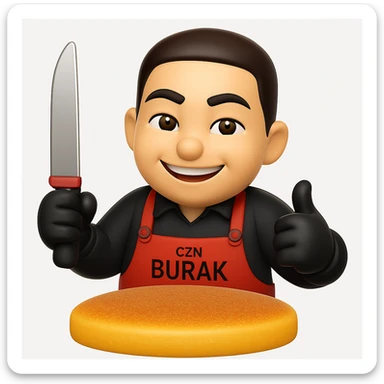 Convert the uploaded image into a 3D Apple-style emoji — preserve the key shapes, colors, and overall composition of the original image. Simplify the forms into clean, rounded cartoon-style elements while keeping the subject recognizable. Apply glossy textures, soft lighting, smooth shading, and render everything in Apple emoji style on a clean white background, with the character having almond-shaped, slanted eyes. sticker