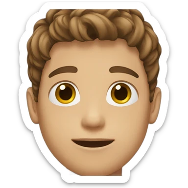 teenage boy with brown hair sticker