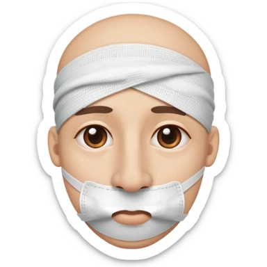 a big nose with a bandage on it  sticker