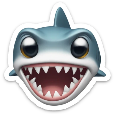 shark cries sticker