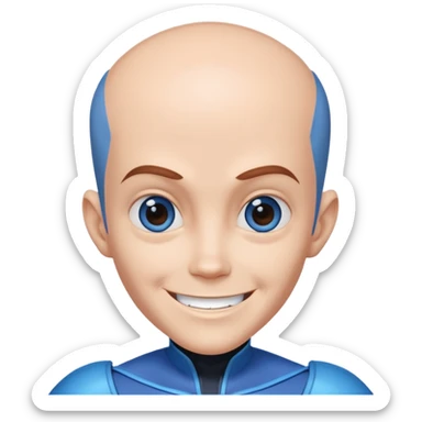 Megamind smiling mischievously sticker