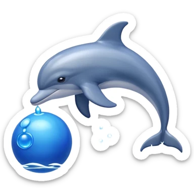 Dolphin with ball sticker