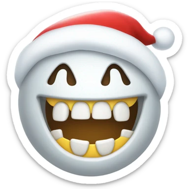 merry christmas teeth sticker