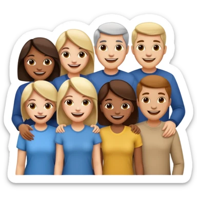 team of a company, dressed casually sticker