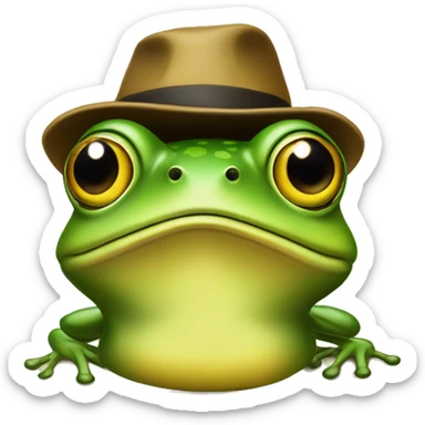 Frog yellow with hat and use a tshirt It says "SEEKERS ALLIANCE" sticker