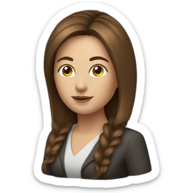 money marketing woman  brown hair sticker