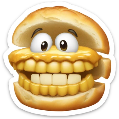 un boulanger avec les dents écartées  sticker