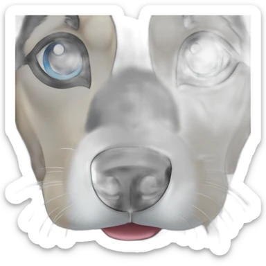 Perro negro y ojos azules  sticker