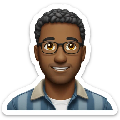 casual outdoor portrait of a man sticker