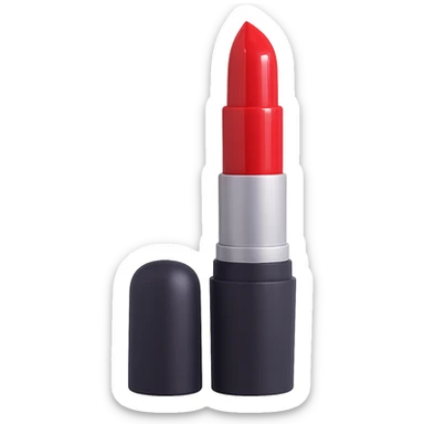 Add shine to the red lipstick, keep the transparent background. sticker