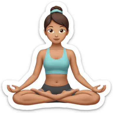 lotus yoga pose sticker