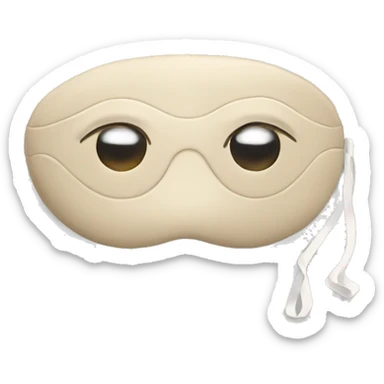 beige sleeping eye mask  sticker