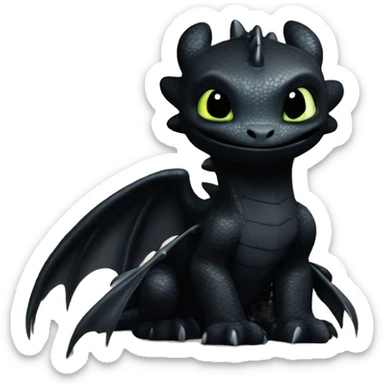 Toothless the Night Fury dragon sticker