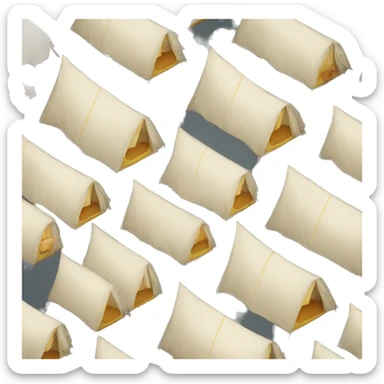 big tent with beds inside  sticker