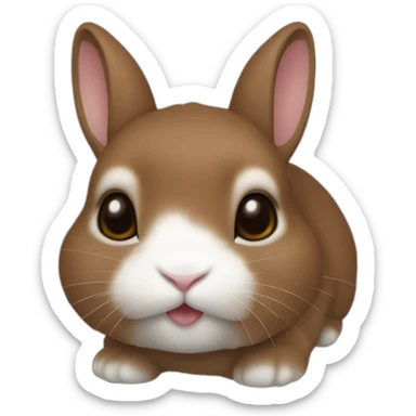 brown netherland dwarf rabbit sticker