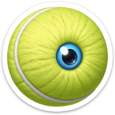 blue tennis ball sticker
