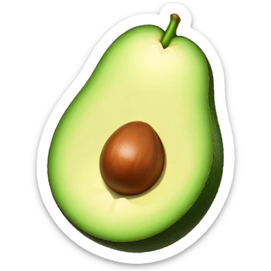 Aguacate con labios grandes  sticker