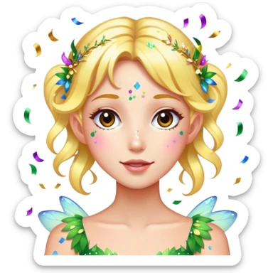 Confetti fairy sticker