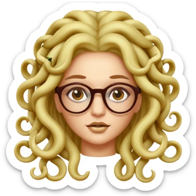 Medusa Versace with glasses  sticker