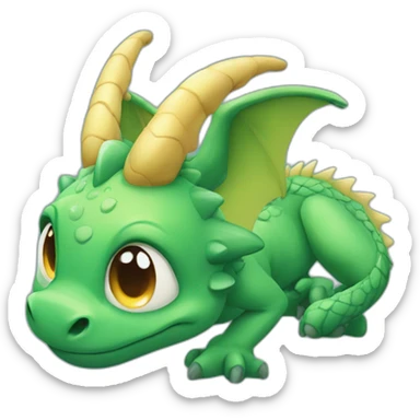 Cute dragon with watery eyes. sticker