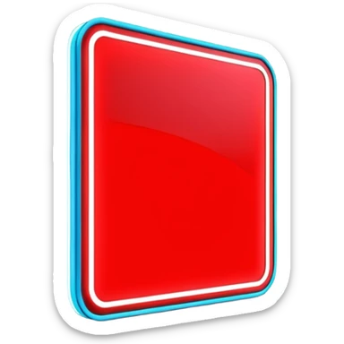 Neon Billboard + red product ad + glow reflection, Street Advertisements. sticker