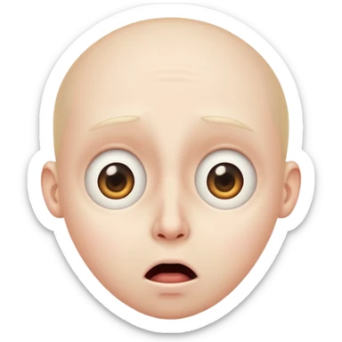 surprised face without nose sticker