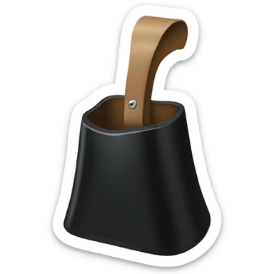 Black cowbell sticker